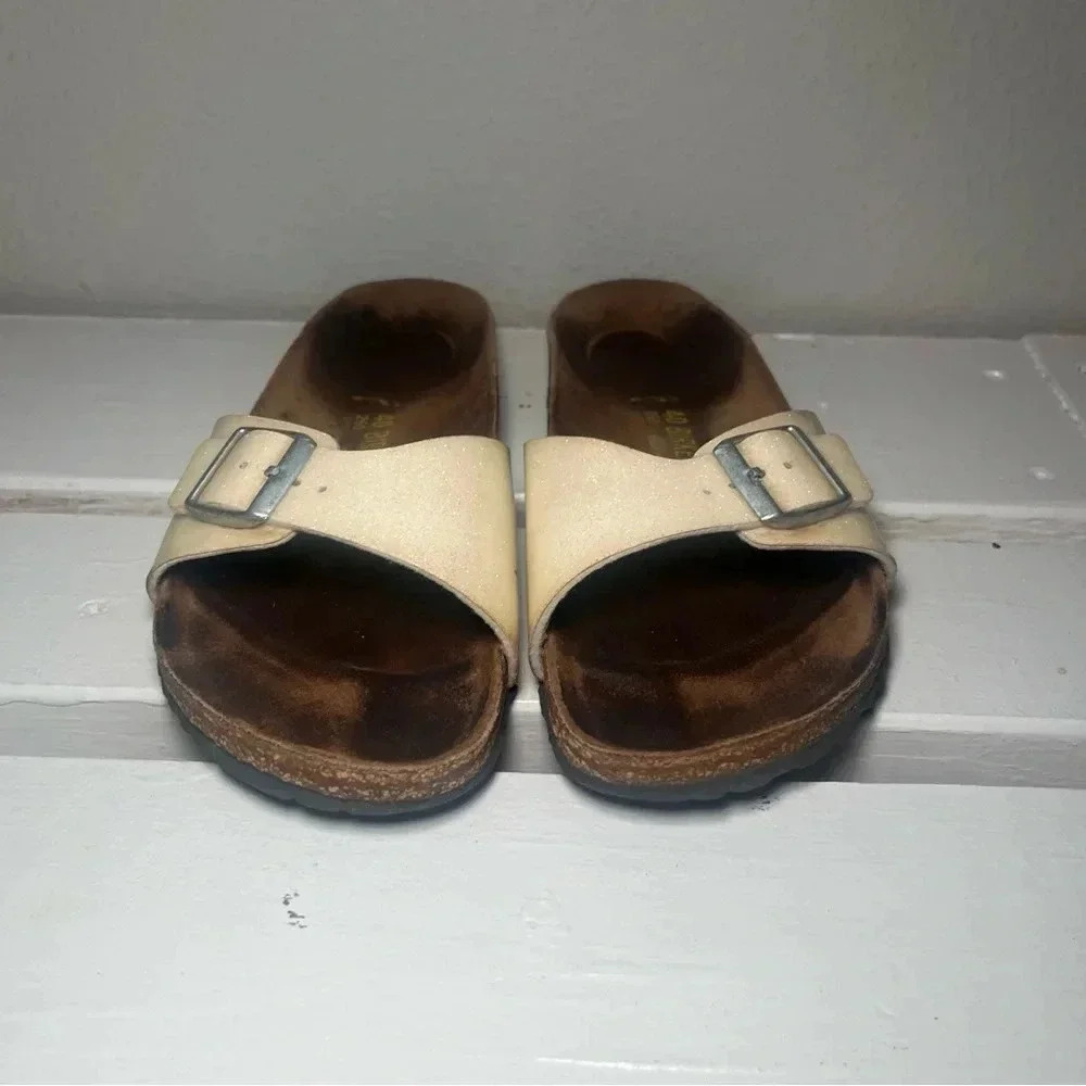 Birkenstock Madrid womens white slide sandals size 9 - Picture 6 of 10